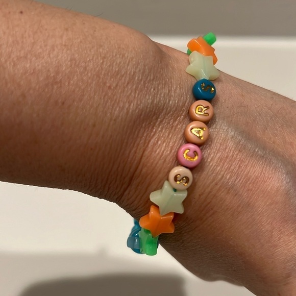 Kandi Swiftie glow in the dark festival concert bracelet SCARS, one of a kind - Picture 4 of 6